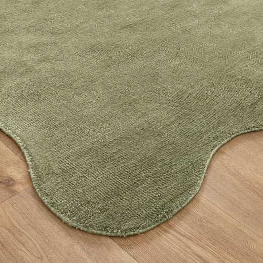 Wooli Green Round Rug