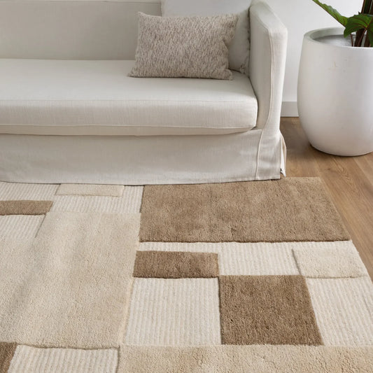 Glenelg Beige & Brown Wool Rug