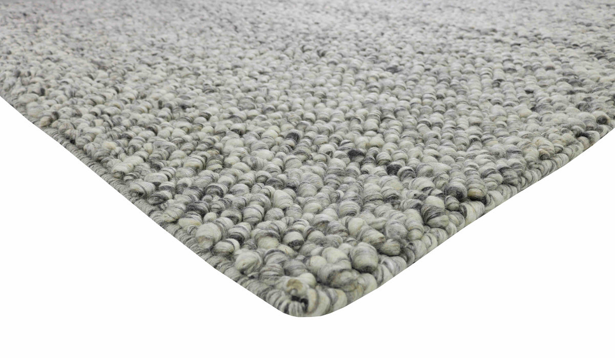 Lavender White & Black Wool & Cotton Rug