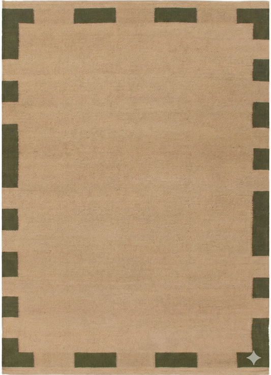 Trigg Brown & Green Jute Rug