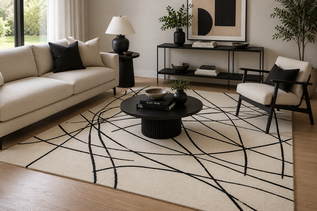 Beige and Black Rugs