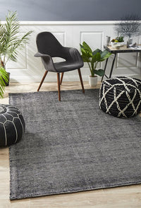 Killcare Black Cotton Rug