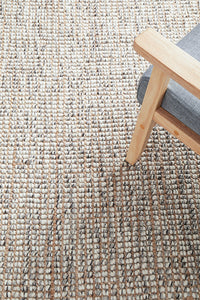 Vivonne Grey Wool & Jute Runner Rug