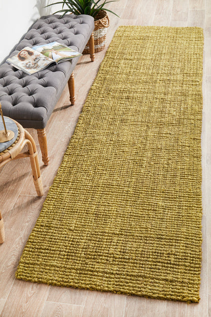 Gerringong Green Jute & Cotton Runner Rug