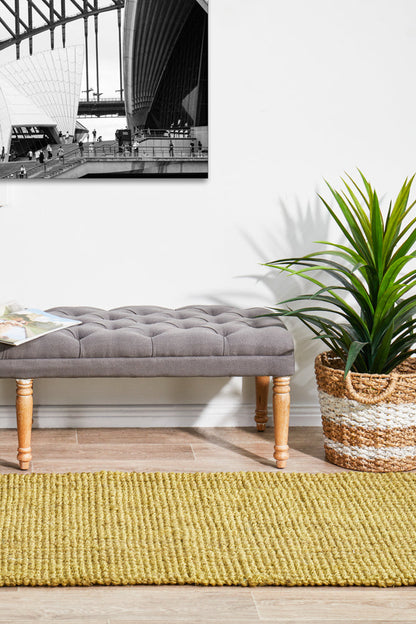 Gerringong Green Jute & Cotton Runner Rug