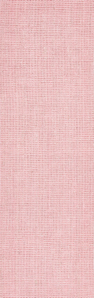 Gerringong Pink Jute & Cotton Runner Rug