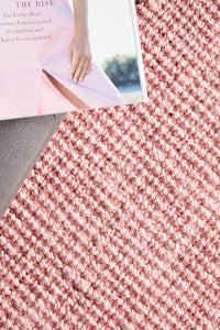 Gerringong Pink Jute & Cotton Runner Rug