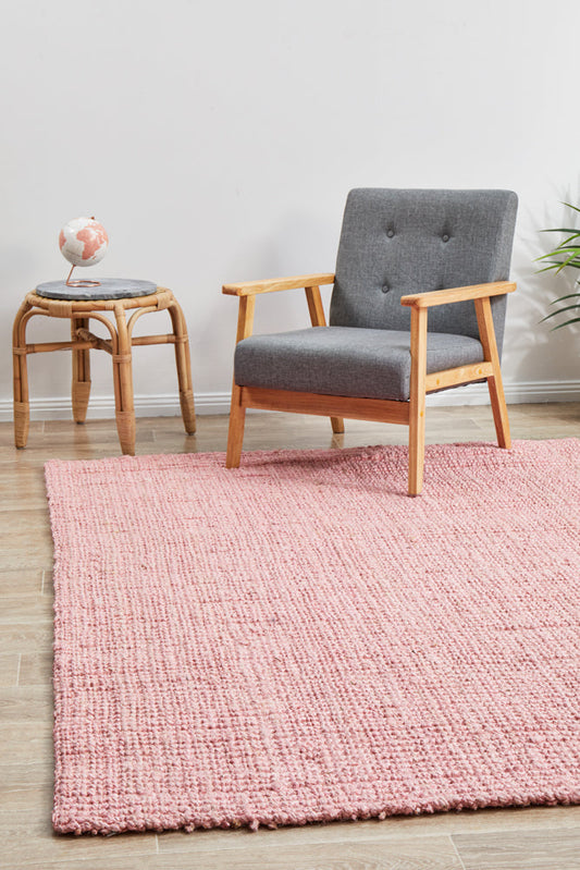 Gerringong Blush Jute & Cotton Rug