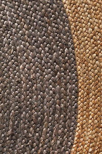 Gerringong Charcoal Grey Jute & Cotton Round Rug