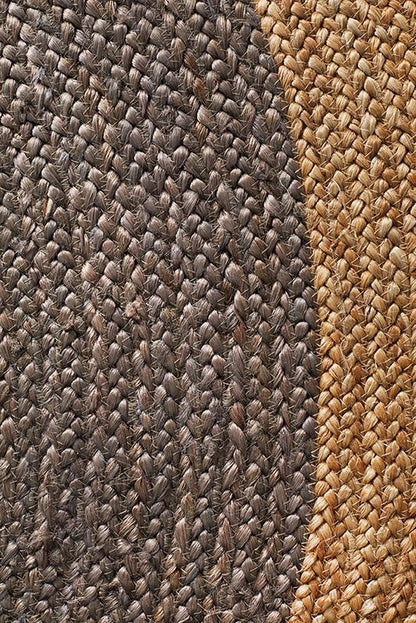 Gerringong Charcoal Grey Jute & Cotton Round Rug