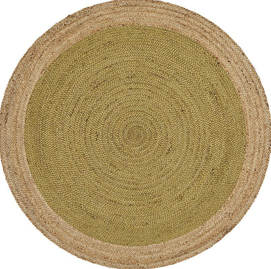 Gerringong Sage Green Jute & Cotton Round Rug