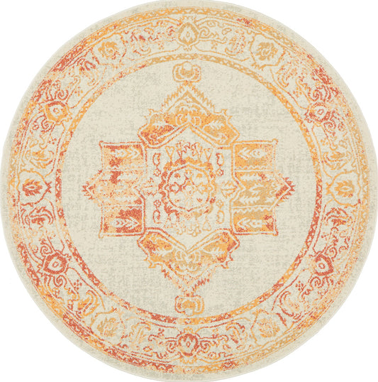 Kiama Orange Round Rug