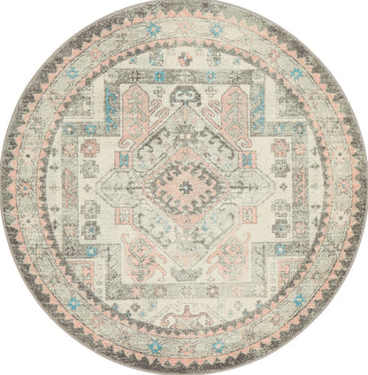 Kiama Silver Round Rug
