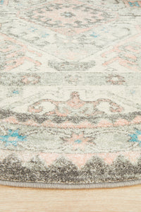 Kiama Silver Round Rug