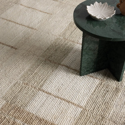 Albany Beige & Brown Wool Rug