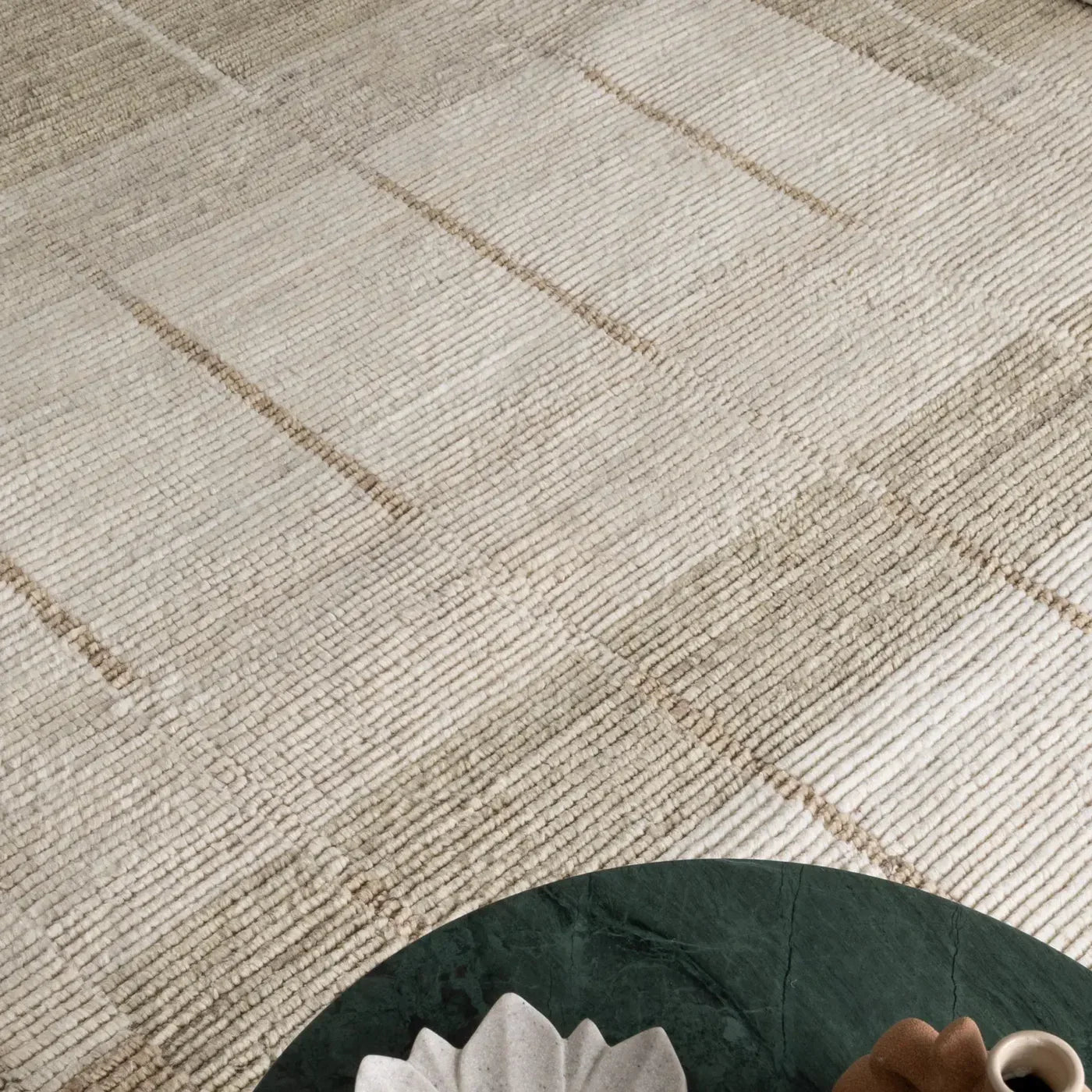 Albany Beige & Brown Wool Rug