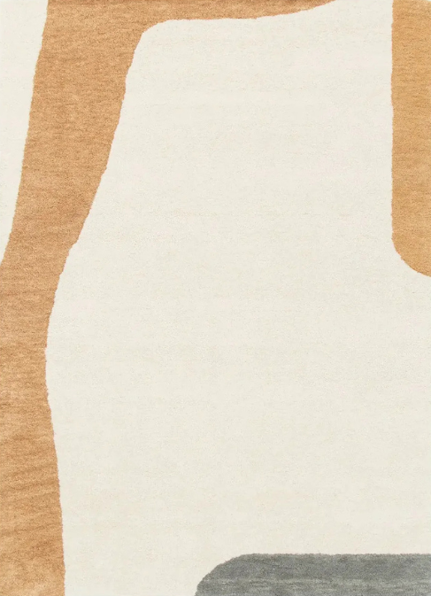 Aldgate Ivory Brown Wool Rug — natural texture, The Inspire Home