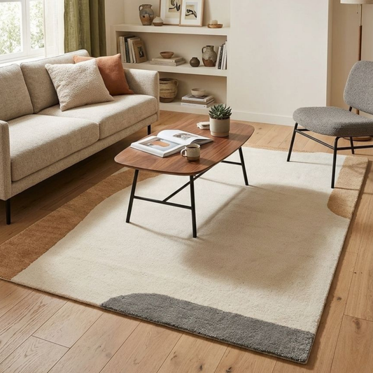 Aldgate Ivory & Brown Wool Rug
