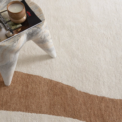 Aldgate Ivory & Brown Wool Rug