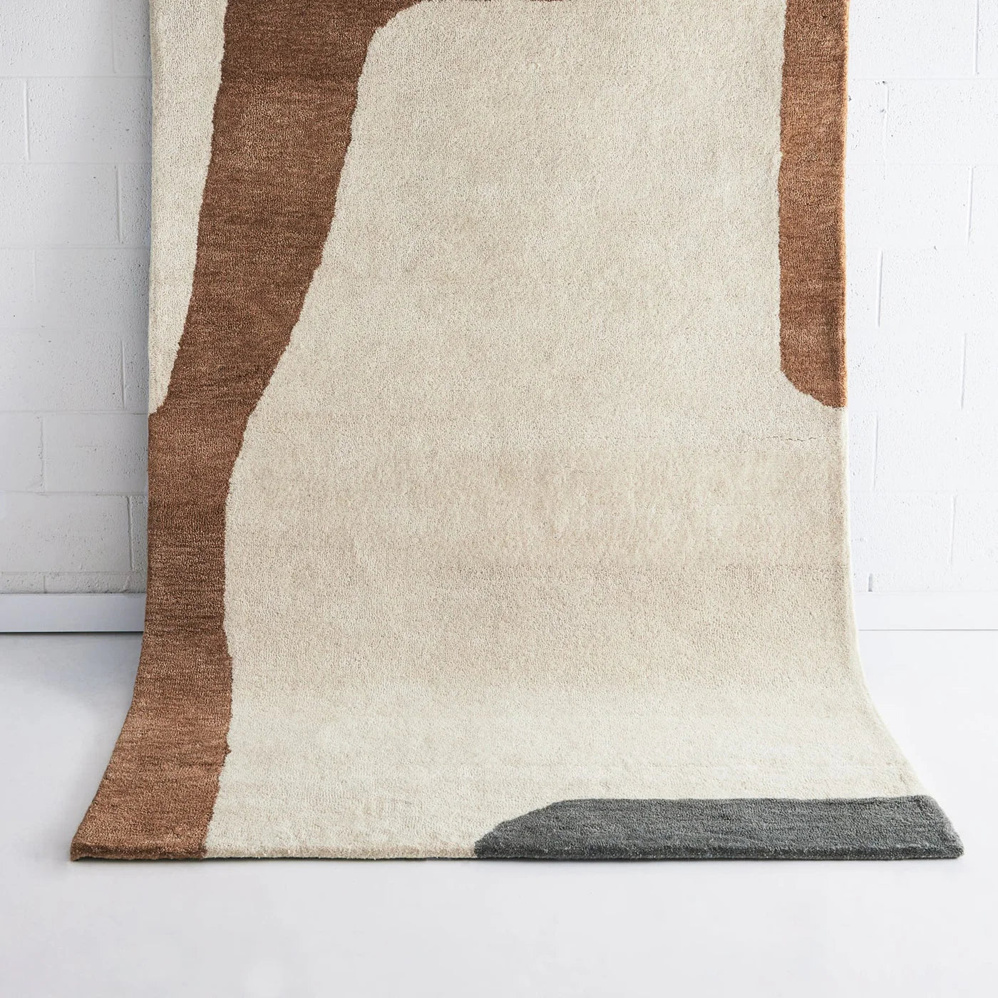 Aldgate Ivory & Brown Wool Rug
