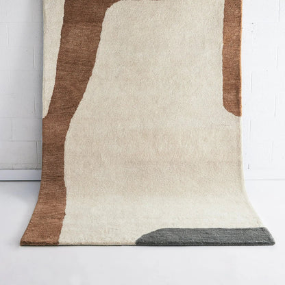 Aldgate Ivory & Brown Wool Rug