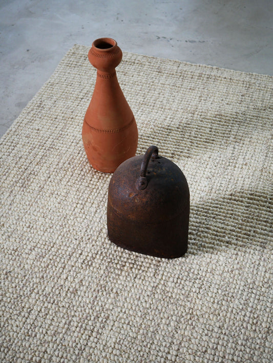 Ash Beige Wool & Jute Rug