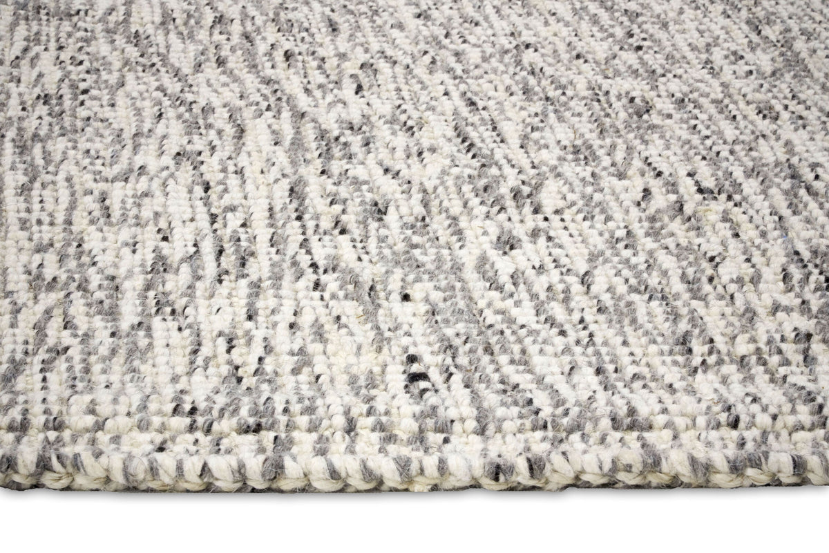 Ash Silver Wool & Jute Rug
