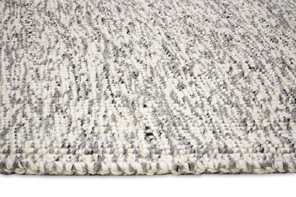Ash Silver Wool & Jute Rug