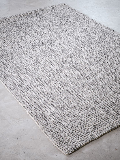 Ash Silver Wool & Jute Rug