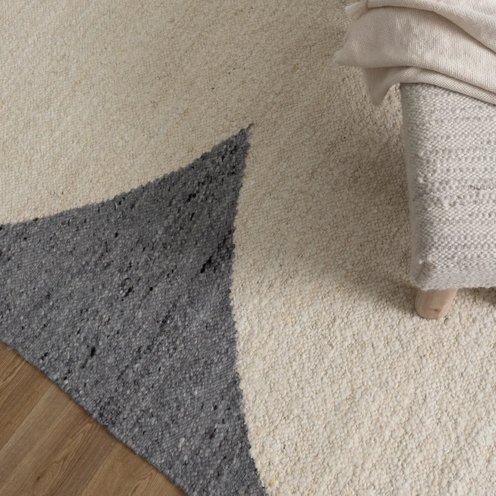 Aspendale Ivory & Grey Wool Rug