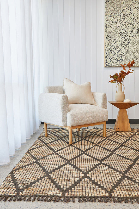 Binalong Mocha Brown Jute Rug