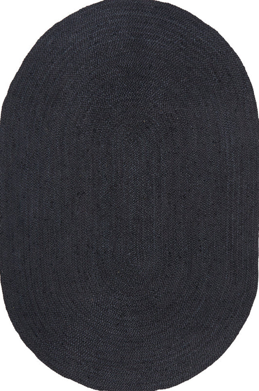 Bawley Black Jute Oval Rug