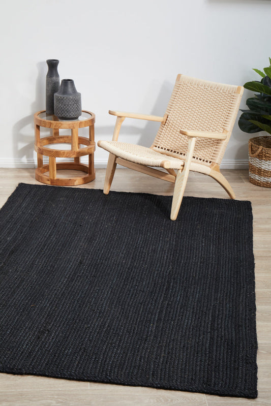 Bawley Black Jute Rug