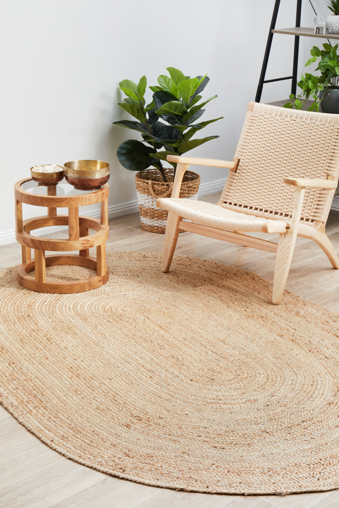 Bawley Natural Jute Oval Rug