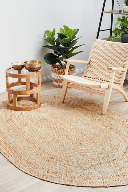 Bawley Natural Jute Oval Rug
