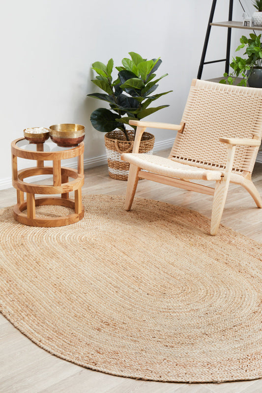 Bawley Natural Jute Oval Rug