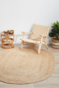 Bawley Natural Jute Oval Rug