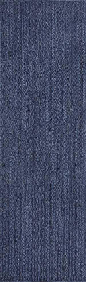 Bawley Navy Jute Runner Rug