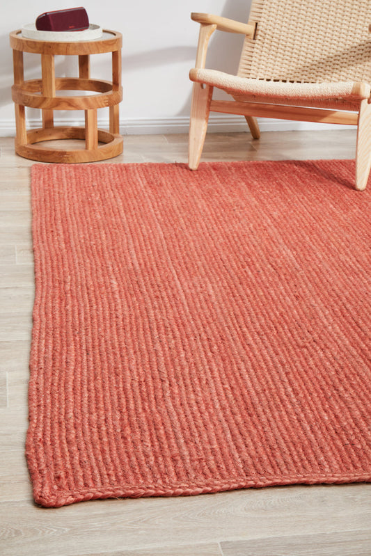 Bawley Terracotta Pink Jute Rug