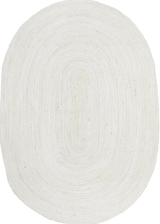 Bawley White Jute Oval Rug