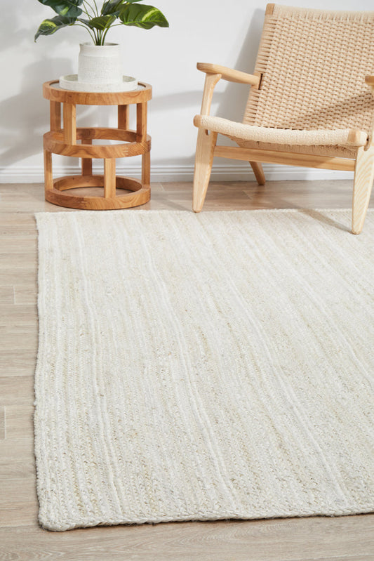 Bawley White Jute Rug