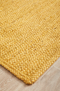 Bawley Yellow Jute Runner Rug