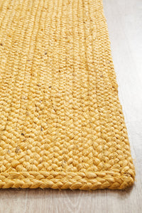 Bawley Yellow Jute Runner Rug