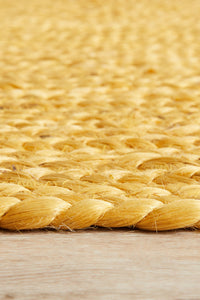 Bawley Yellow Jute Runner Rug