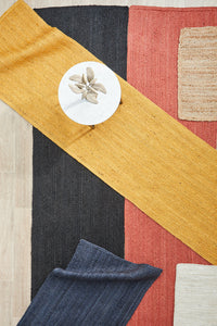 Bawley Yellow Jute Runner Rug
