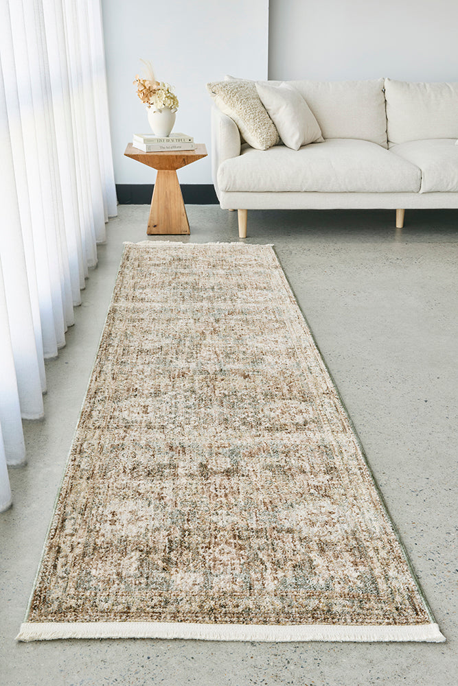 Pambula Moss Natural Runner Rug