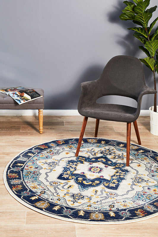 Dorrigo Cobalt Blue Round Rug