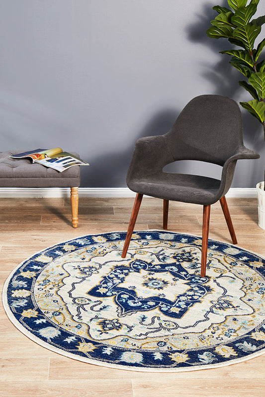 Dorrigo Ink Navy Round Rug