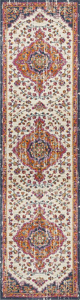 Dorrigo White Multicolor Runner Rug