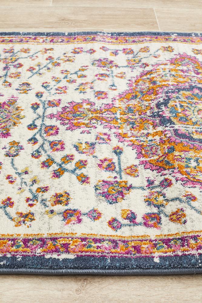 Dorrigo White Multicolor Runner Rug